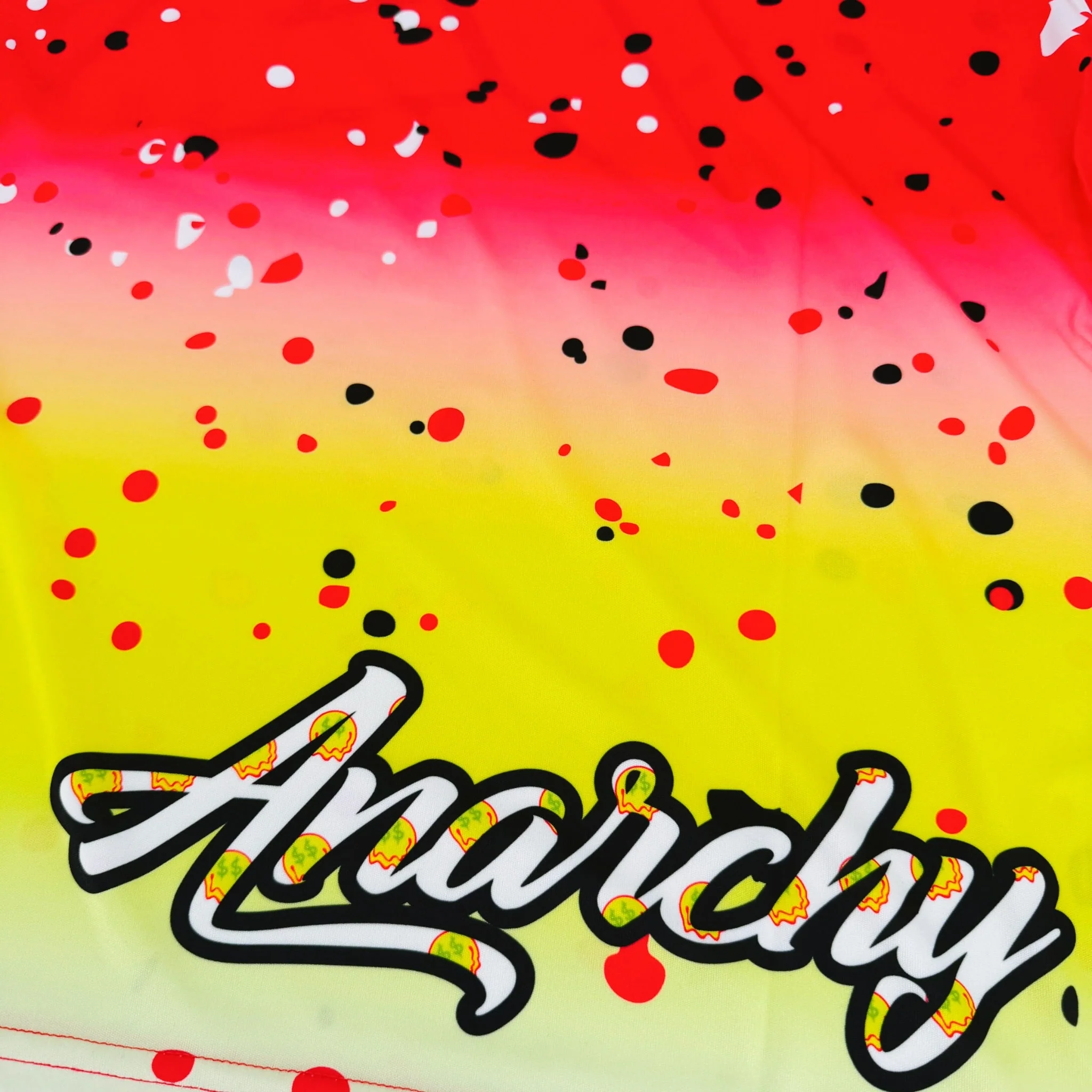 Anarchy Bat Company Short Sleeve Shirt - Pink/Yellow Speckled Fade - Image 4
