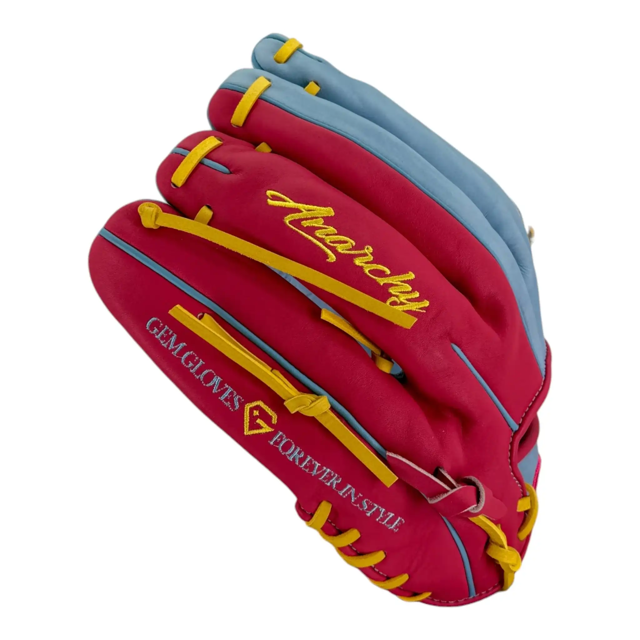 Anarchy x Gem Gloves Softball Fielding Glove - GEM130 Electric Lemonade - Image 4