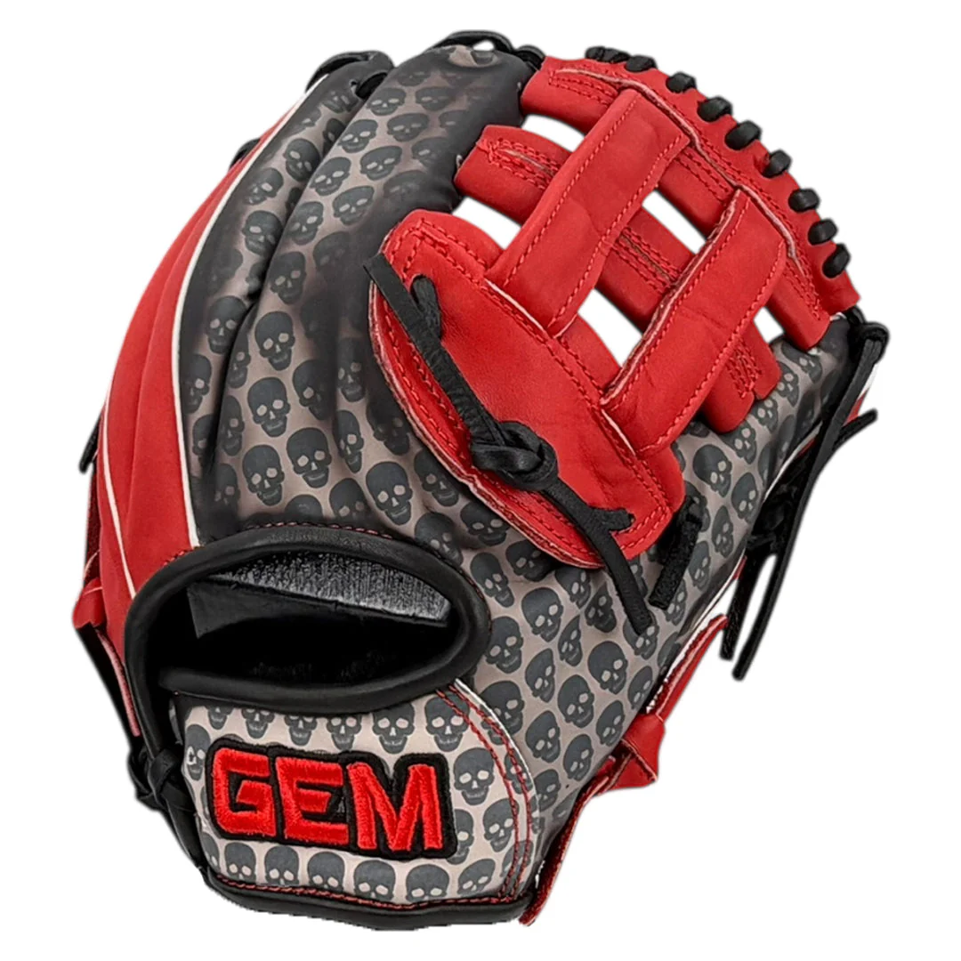 Gem Gloves Baseball Fielding Glove - GEM085 Shadow Skulls - Image 5