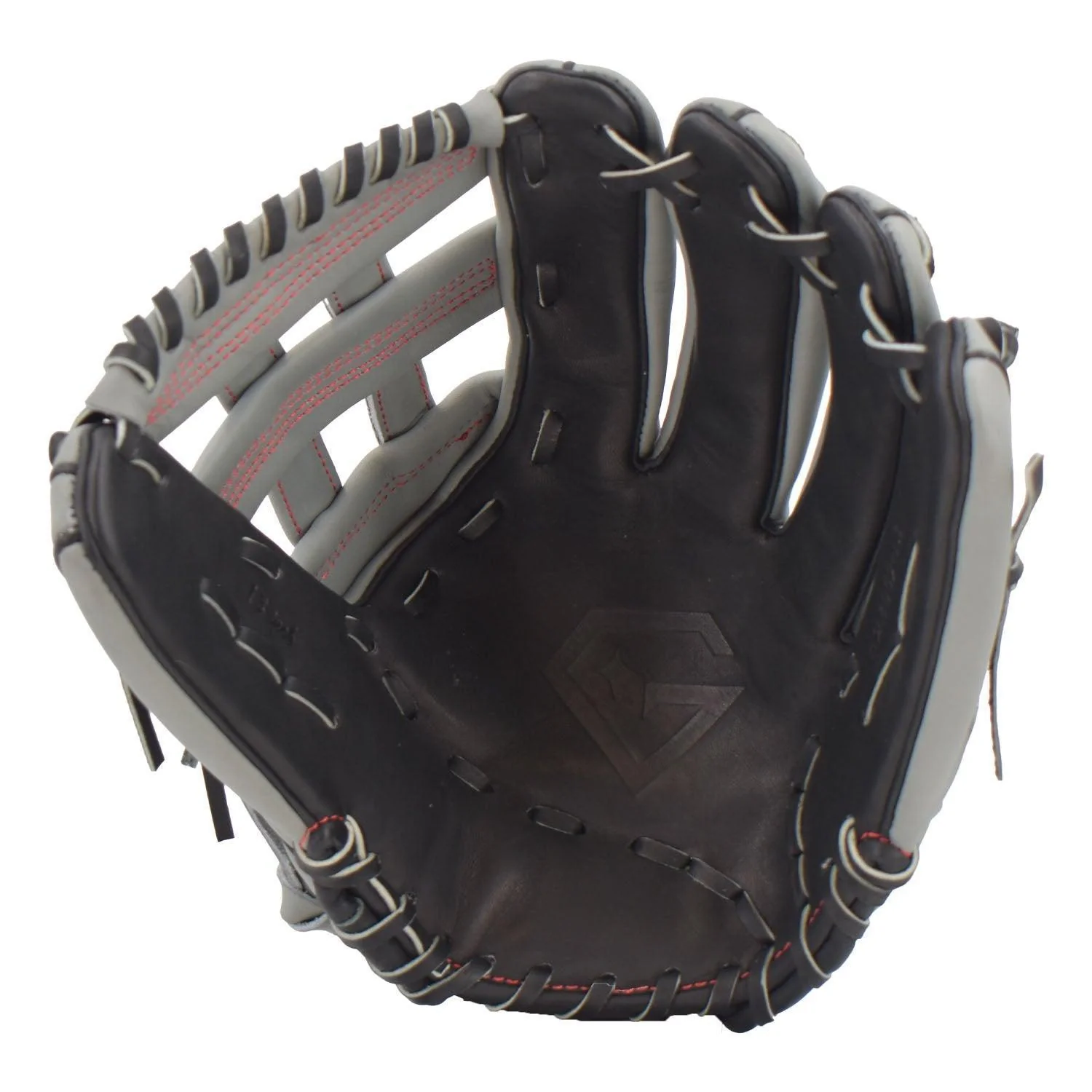 Gem Gloves Softball Fielding Glove - GEM009 Charcoal/Black/Red - Image 3