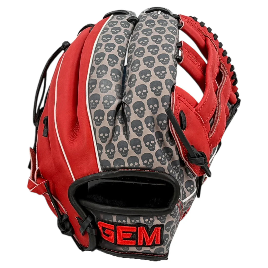 Gem Gloves Softball Fielding Glove - GEM085 Shadow Skulls - Image 2